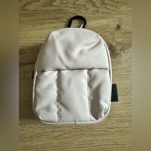 Calpak Cream Mini Backpack with Carabiner